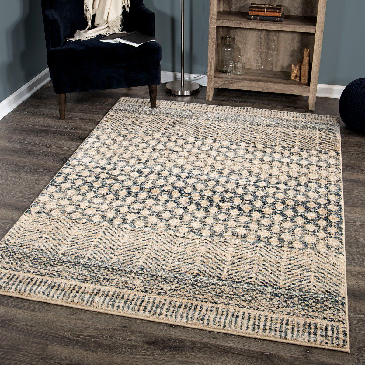 Palmetto Living Adagio Arrowhead Light Blue Area Rug - 2&#39;2&quot; x 8&#39;