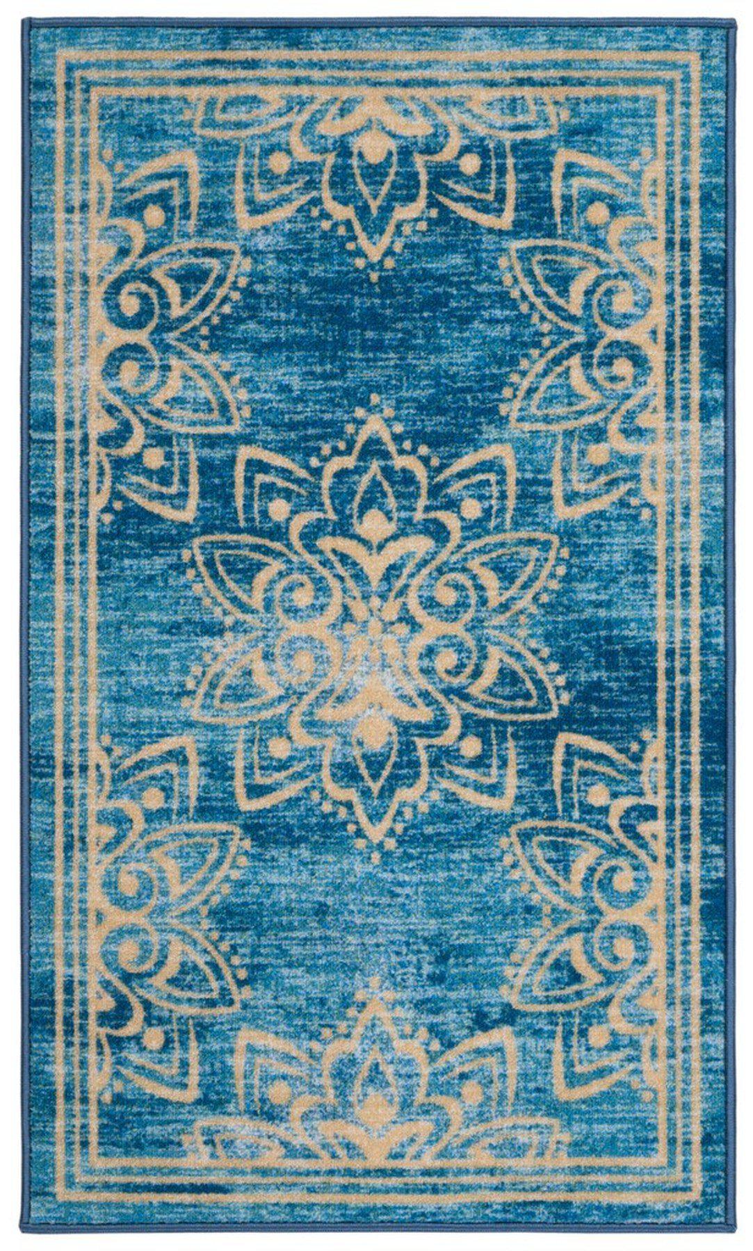 Safavieh Collection Inspired by Disney’s Live Action Film Aladdin - Wonder Rug, Turquoise / Gold-Area Rug-Safavieh-2' 3" X 3' 9"-The Rug Truck