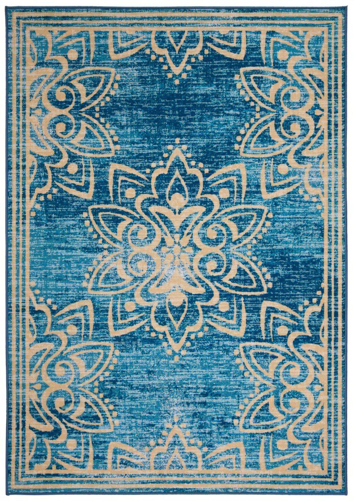 Safavieh Collection Inspired by Disney’s Live Action Film Aladdin - Wonder Rug, Turquoise / Gold-Area Rug-Safavieh-5&#39; X 7&#39;-The Rug Truck