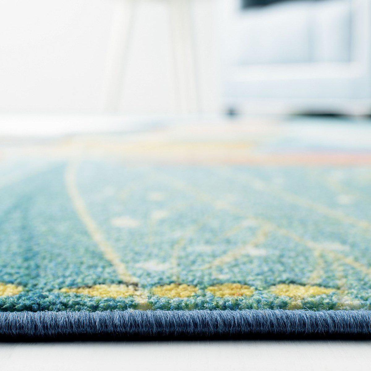 Safavieh Collection Inspired by Disney’s Live Action Film Aladdin - Free To Dream Rug, Turquoise / Pink-Area Rug-Safavieh-The Rug Truck