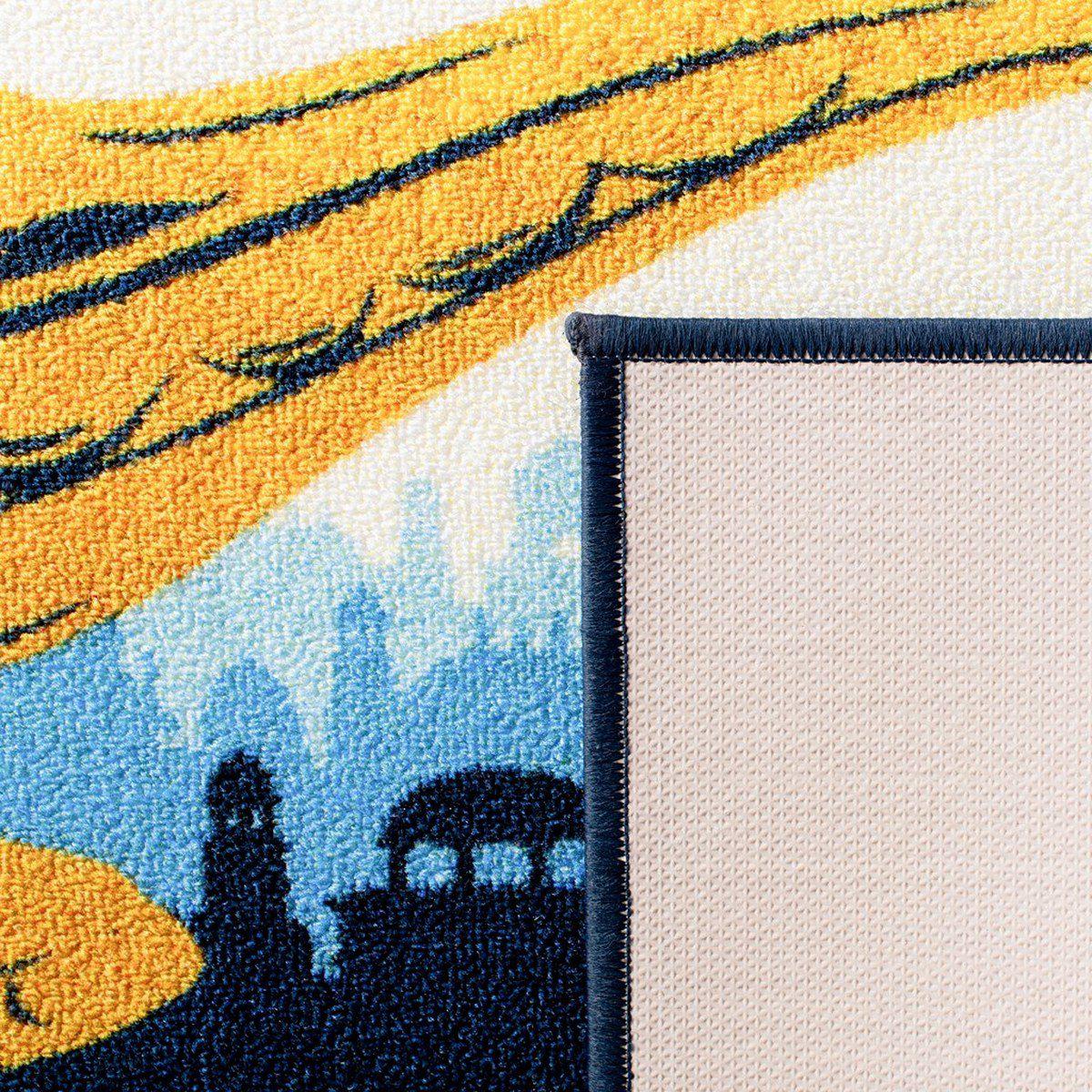 Safavieh Collection Inspired by Disney’s Live Action Film Aladdin - Genie Of The Lamp Rug, Blue / Ivory-Area Rug-Safavieh-The Rug Truck