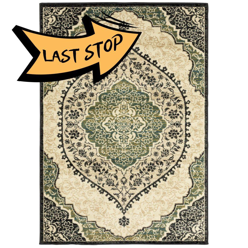 Evandale 9850B Ivory/navy 110 X 7 6 Area Rug