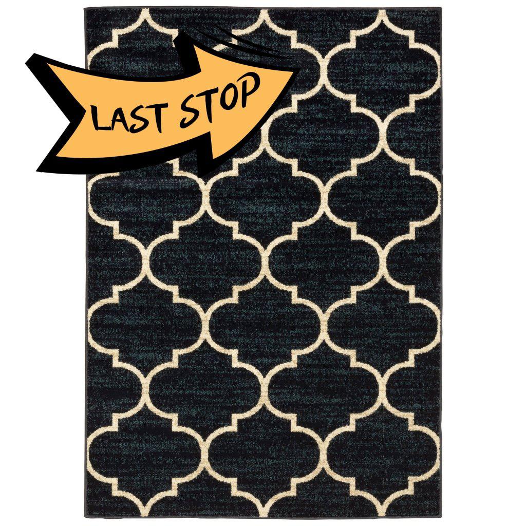 Evandale 9853B Navy/ivory 110 X 7 6 Area Rug