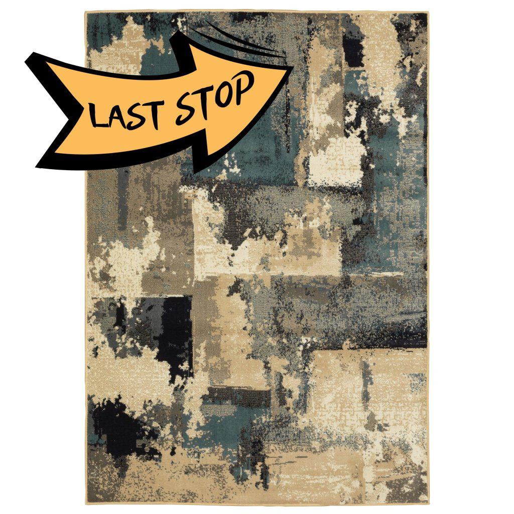 Evandale 9854A Beige/blue 110 X 7 6 Area Rug