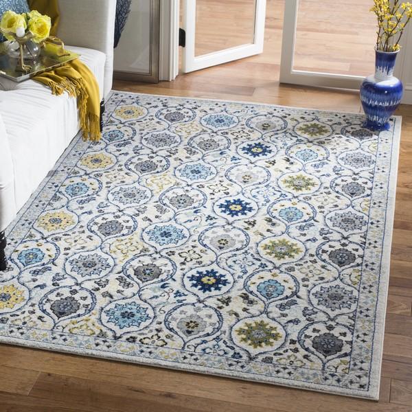 Safavieh Evoke 210 Ivory / Blue-Area Rug-Safavieh-The Rug Truck