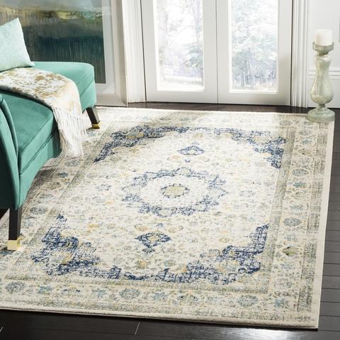 Safavieh Evoke 220 Ivory / Blue-Area Rug-Safavieh-The Rug Truck