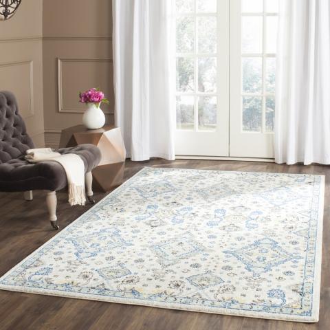 Safavieh Evoke 224 Ivory / Light Blue-Area Rug-Safavieh-The Rug Truck
