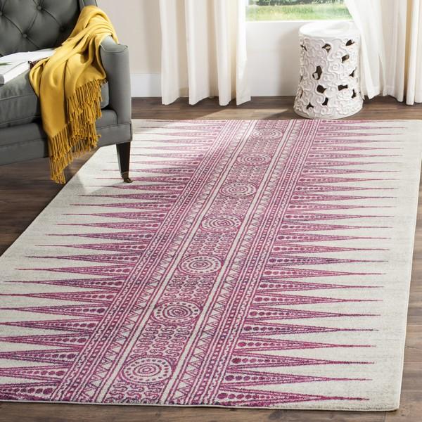Safavieh Evoke 226 Ivory / Fuchsia-Area Rug-Safavieh-The Rug Truck