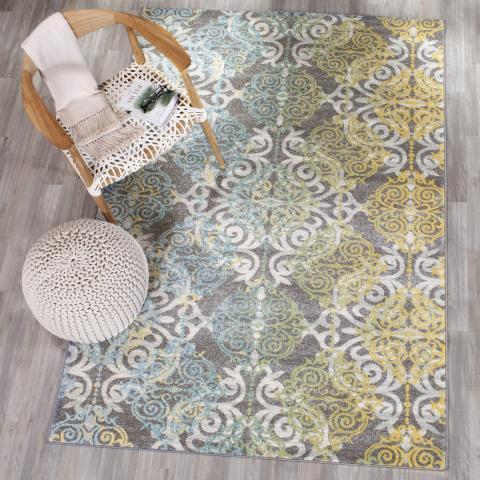 Safavieh Evoke 230 Grey / Ivory-Area Rug-Safavieh-The Rug Truck