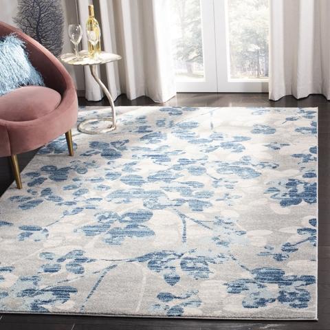 Safavieh Evoke 236 Grey / Light Blue-Area Rug-Safavieh-The Rug Truck