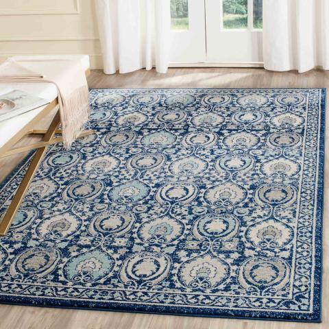 Safavieh Evoke 251 Blue / Ivory-Area Rug-Safavieh-The Rug Truck