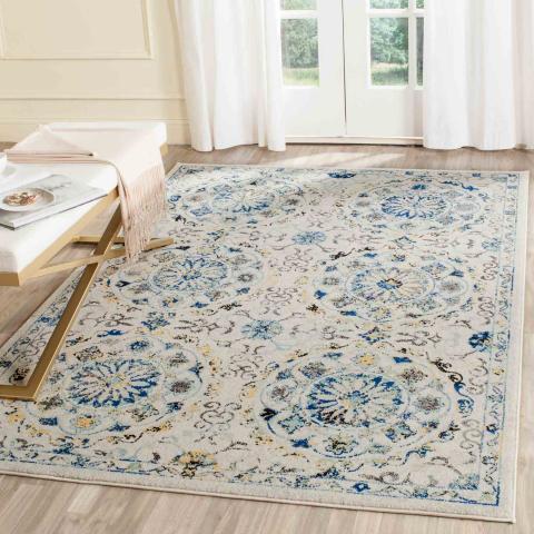 Safavieh Evoke 252 Ivory / Blue-Area Rug-Safavieh-The Rug Truck