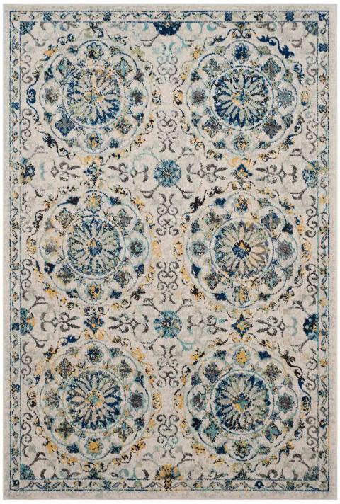 Safavieh Evoke 252 Ivory / Blue-Area Rug-Safavieh-The Rug Truck