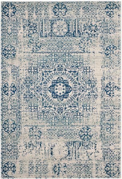 Safavieh Evoke 260 Ivory / Blue-Area Rug-Safavieh-The Rug Truck