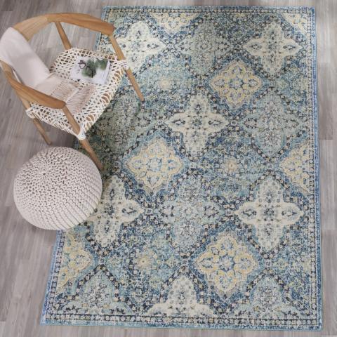Safavieh Evoke 274 Light Blue / Ivory-Area Rug-Safavieh-The Rug Truck
