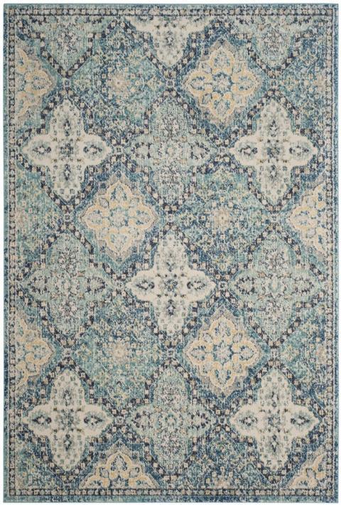 Safavieh Evoke 274 Light Blue / Ivory-Area Rug-Safavieh-The Rug Truck