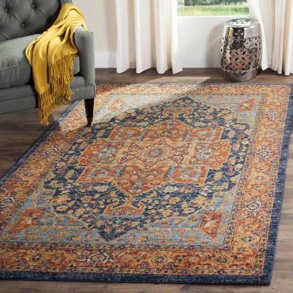 Safavieh Evoke 275 Blue / Orange-Area Rug-Safavieh-The Rug Truck