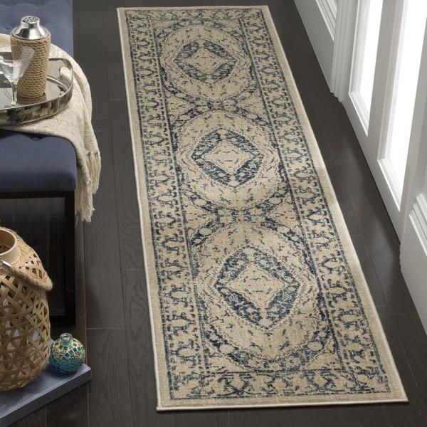 Safavieh Evoke 518 Beige / Navy-Area Rug-Safavieh-The Rug Truck