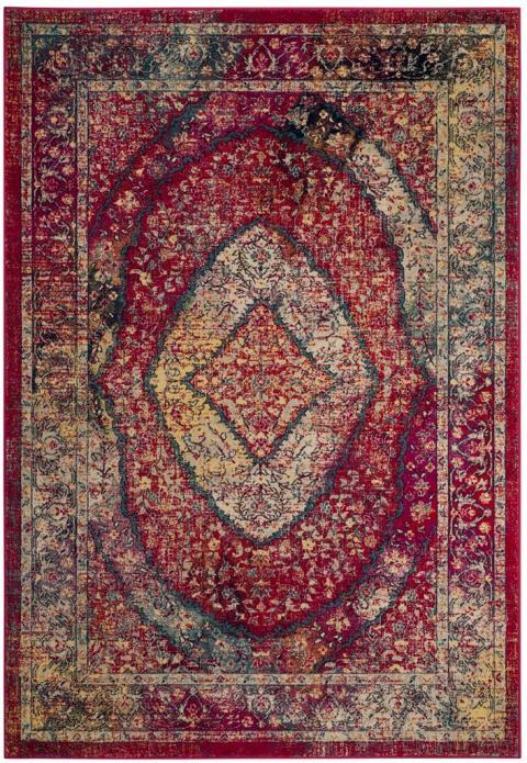Safavieh Evoke 518 Fuchsia / Ivory-Area Rug-Safavieh-The Rug Truck