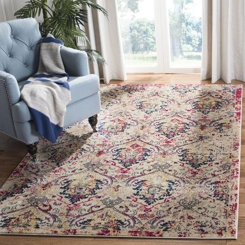 Safavieh Evoke 519 Ivory / Fuchsia-Area Rug-Safavieh-The Rug Truck