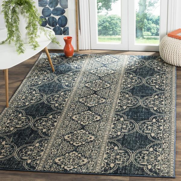 Safavieh Evoke 520 Royal / Ivory-Area Rug-Safavieh-The Rug Truck