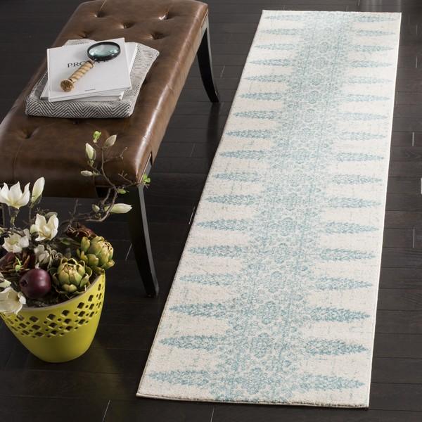 Safavieh Evoke 521 Ivory / Teal-Area Rug-Safavieh-The Rug Truck