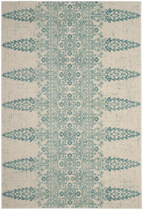 Safavieh Evoke 521 Ivory / Teal-Area Rug-Safavieh-The Rug Truck