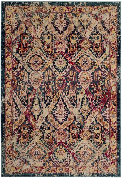 Safavieh Evoke 523 Blue / Fuchsia-Area Rug-Safavieh-The Rug Truck