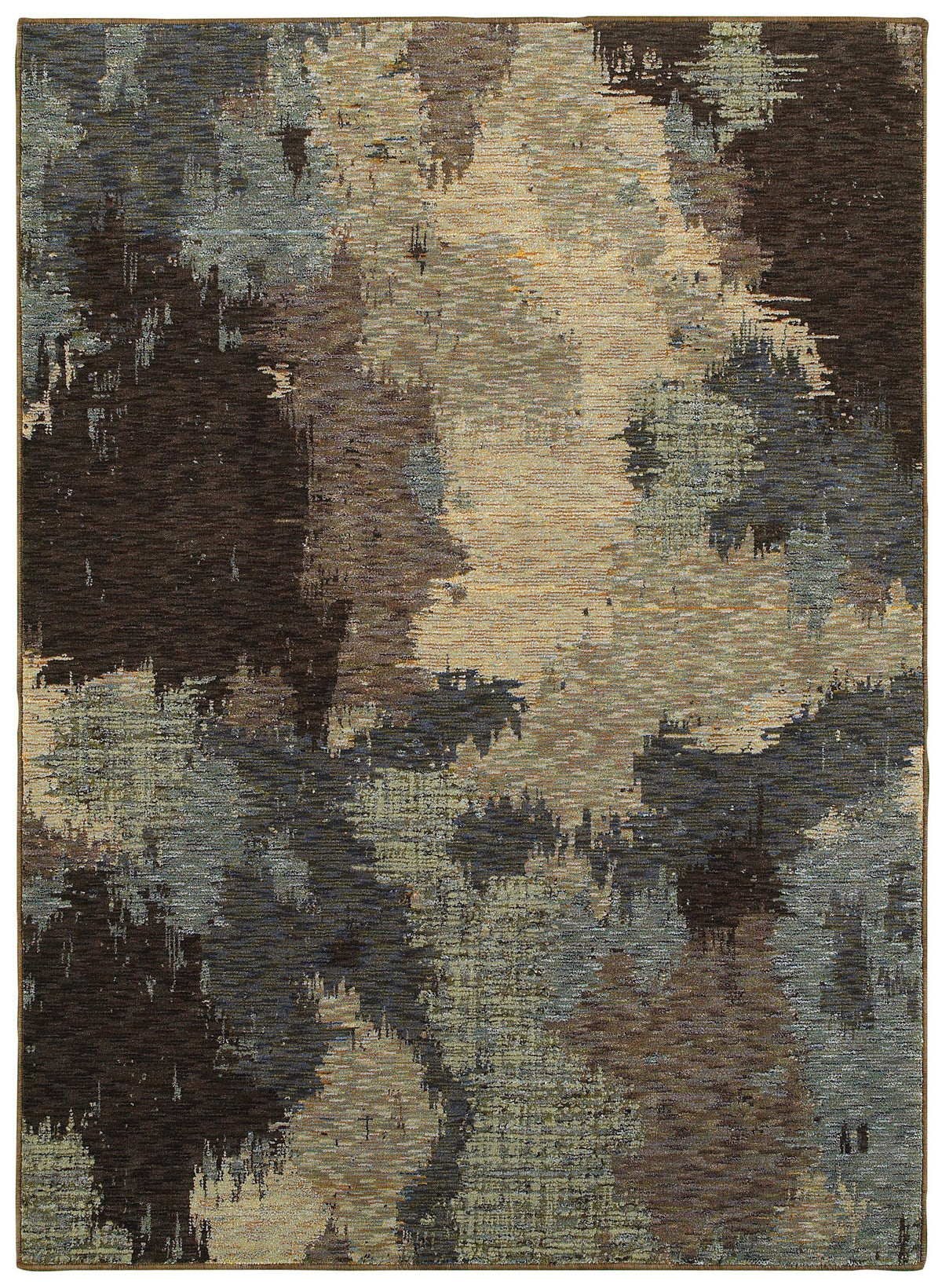 Evolution - 8011B - Blue/Brown-Area Rug-Oriental Weavers-5&#39; 3&quot; X 7&#39; 3&quot;-The Rug Truck