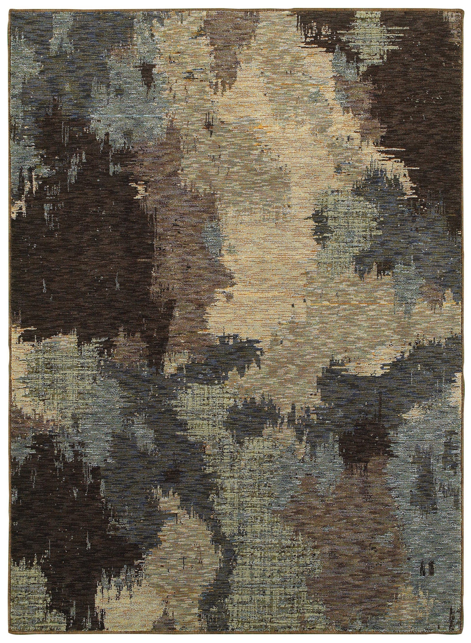Evolution - 8011B - Blue/Brown-Area Rug-Oriental Weavers-5' 3" X 7' 3"-The Rug Truck