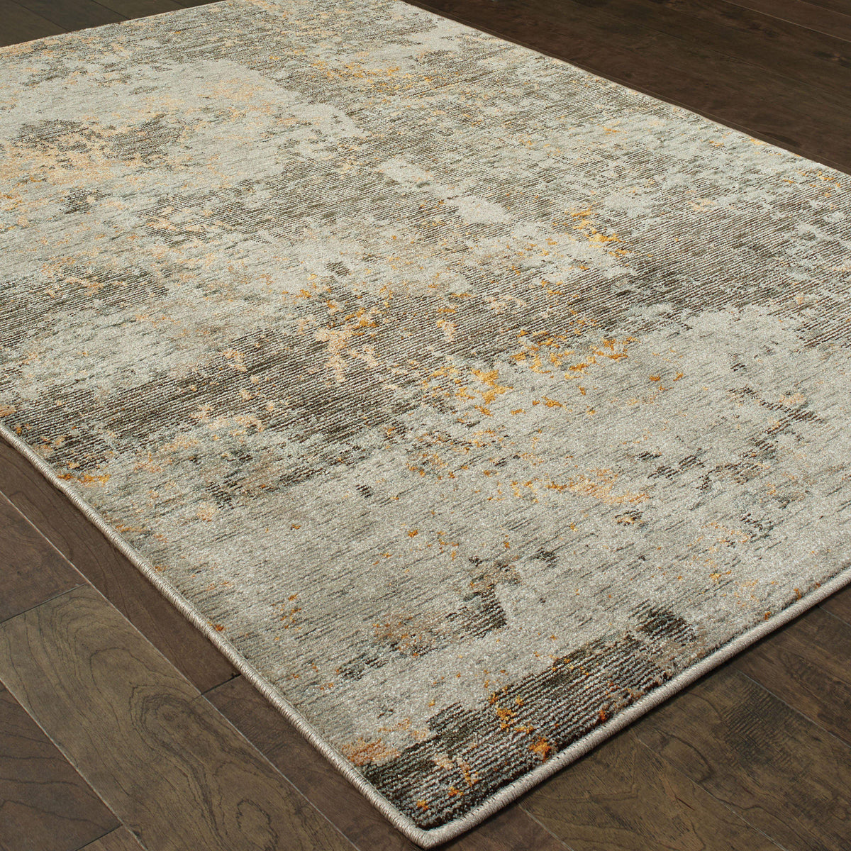 Evolution - 8025B - Grey/Gold-Area Rug-Oriental Weavers-The Rug Truck