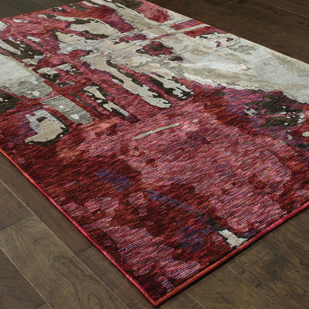Evolution - 8028B - Red/Beige-Area Rug-Oriental Weavers-The Rug Truck