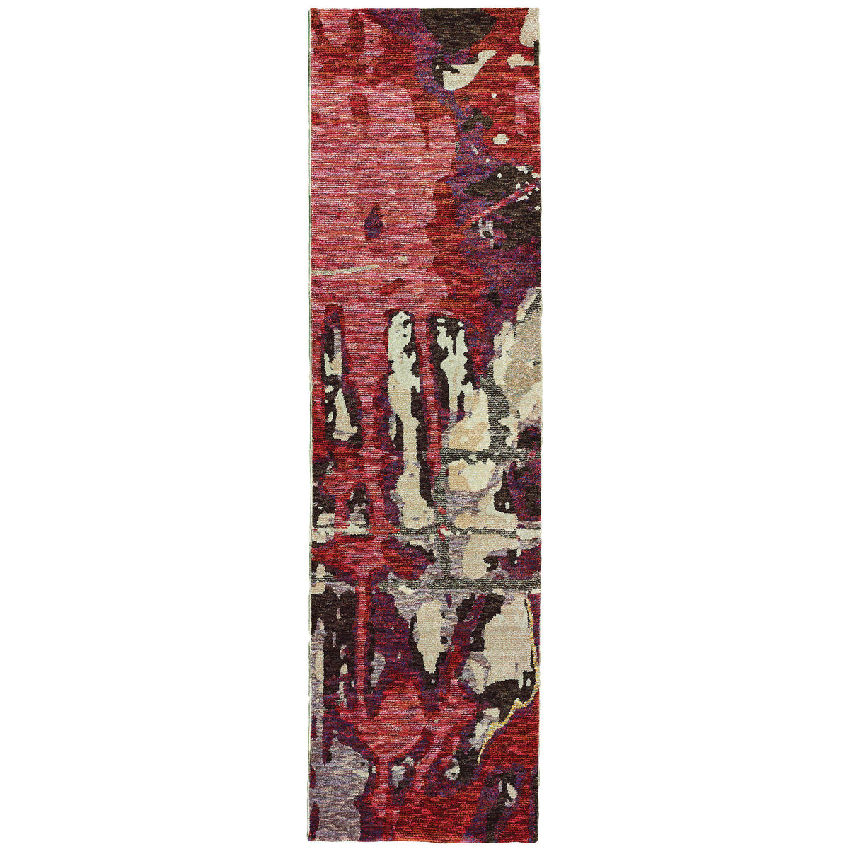 Evolution - 8028B - Red/Beige-Area Rug-Oriental Weavers-The Rug Truck