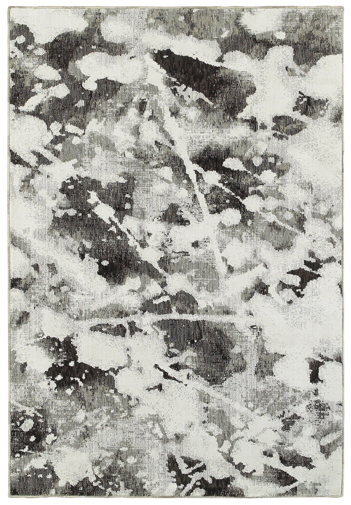 Evolution - 8035B - Charcoal/White-Area Rug-Oriental Weavers-The Rug Truck