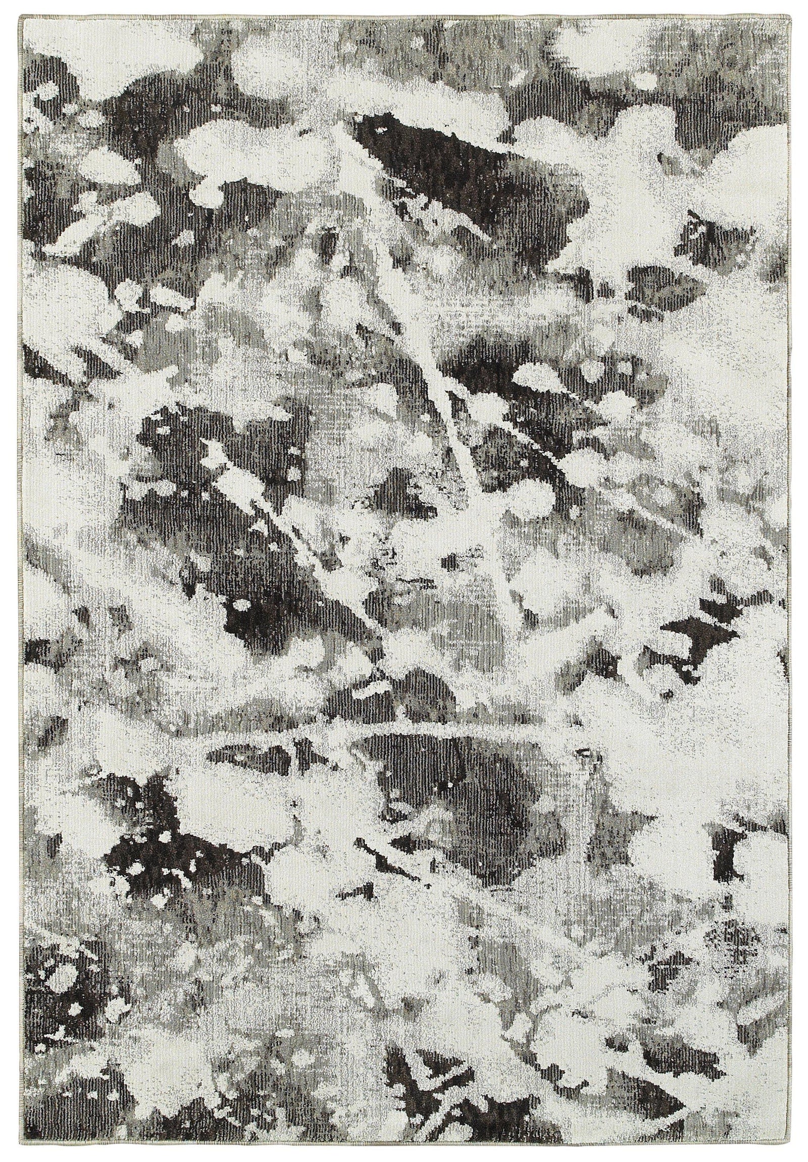 Evolution - 8035B - Charcoal/White-Area Rug-Oriental Weavers-The Rug Truck