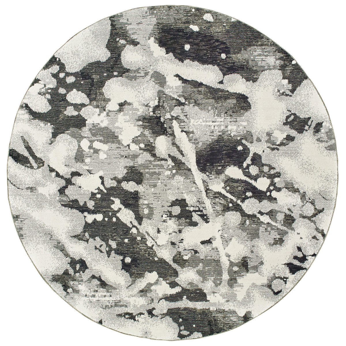 Evolution - 8035B - Charcoal/White-Area Rug-Oriental Weavers-The Rug Truck