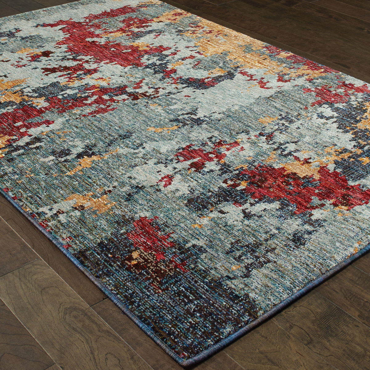Evolution - 8036C - Blue/Red-Area Rug-Oriental Weavers-The Rug Truck