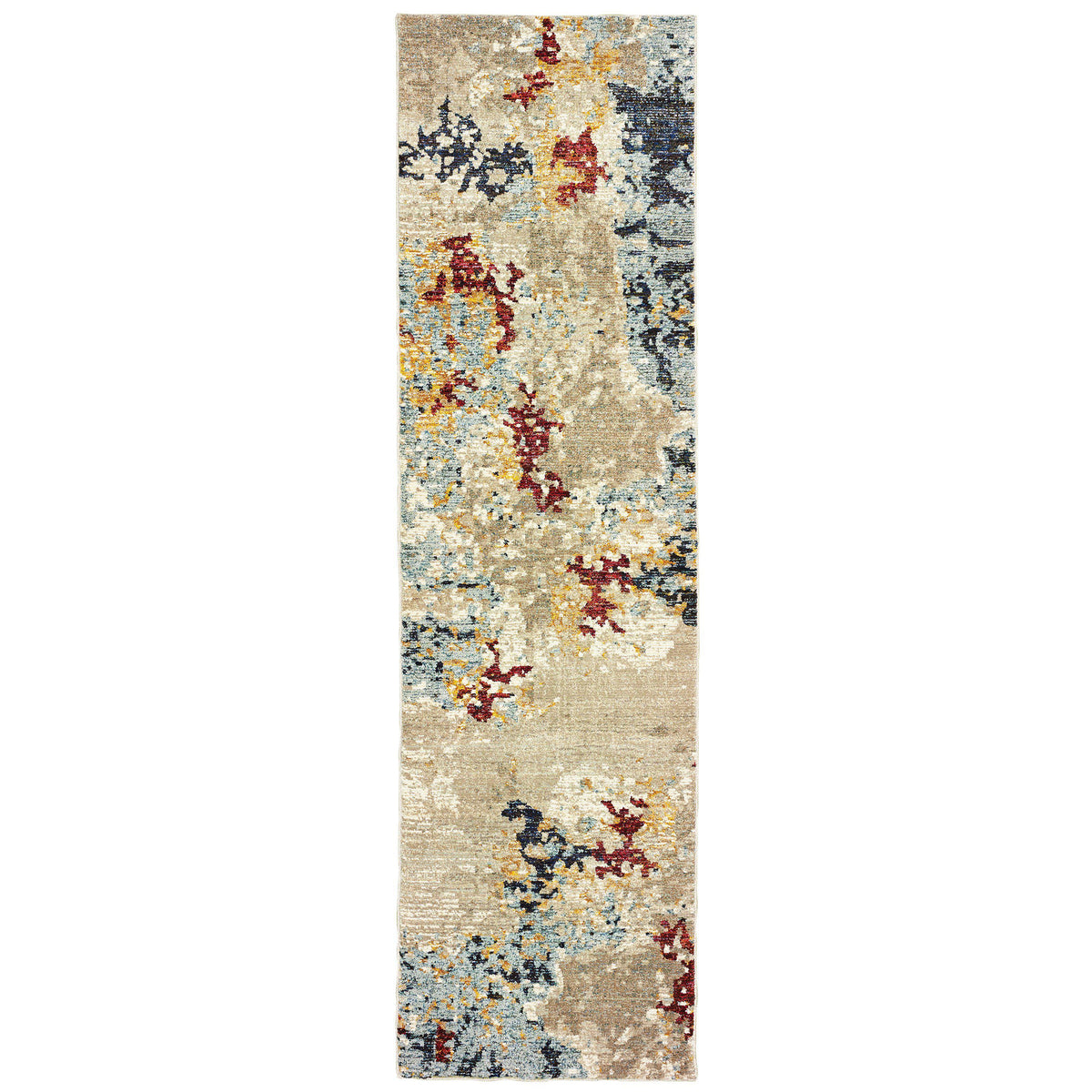 Evolution - 8043K - Beige/Blue-Area Rug-Oriental Weavers-The Rug Truck