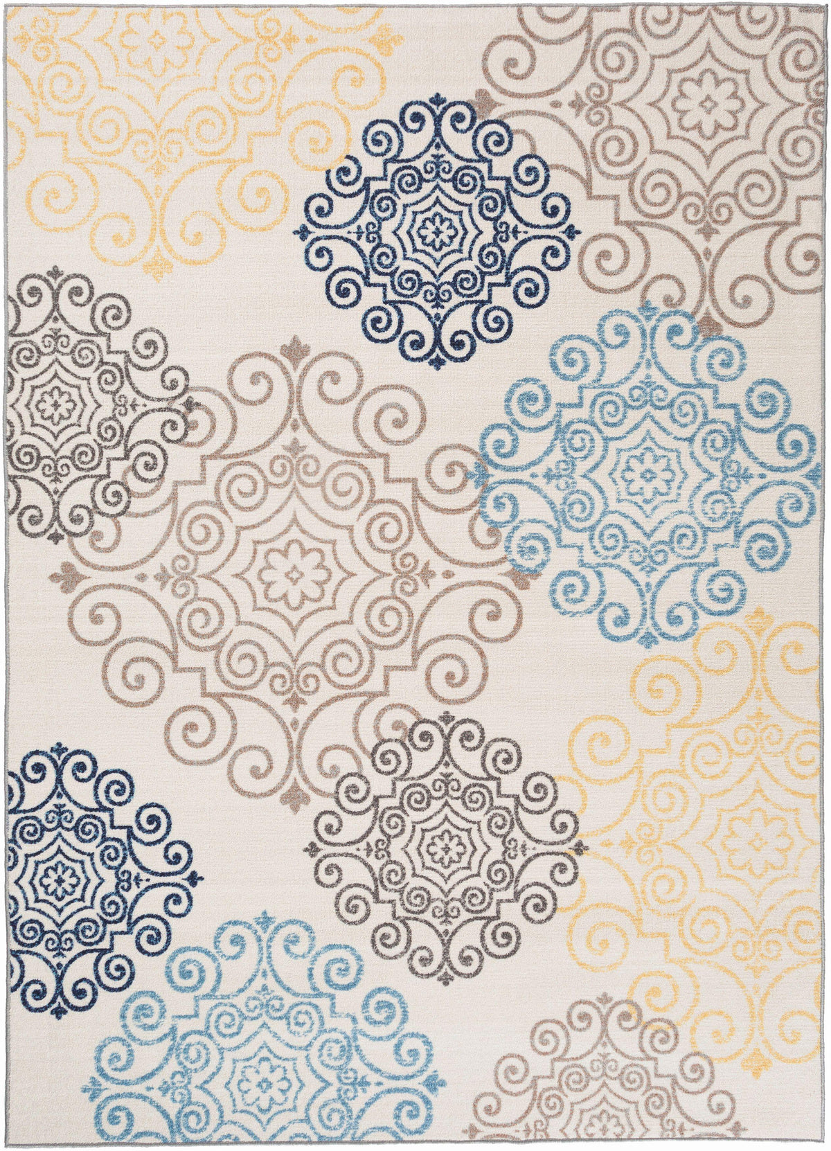 Avora 508 Cream Area Rug-Area Rug-World Rug Gallery-1&#39;8&quot; x 2&#39;6&quot;-The Rug Truck