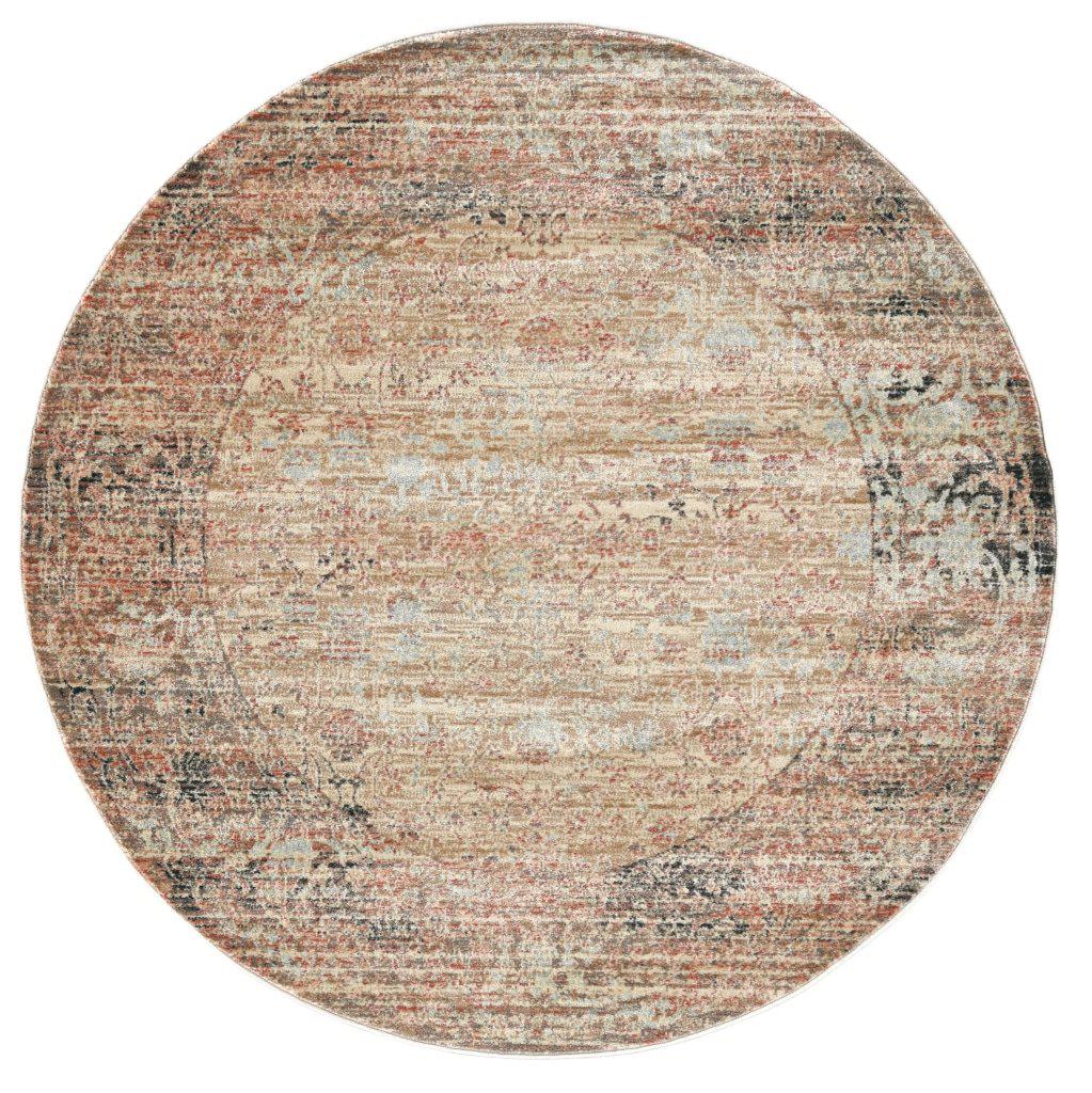 Francesca 500 Beige Area Rug 53 Round