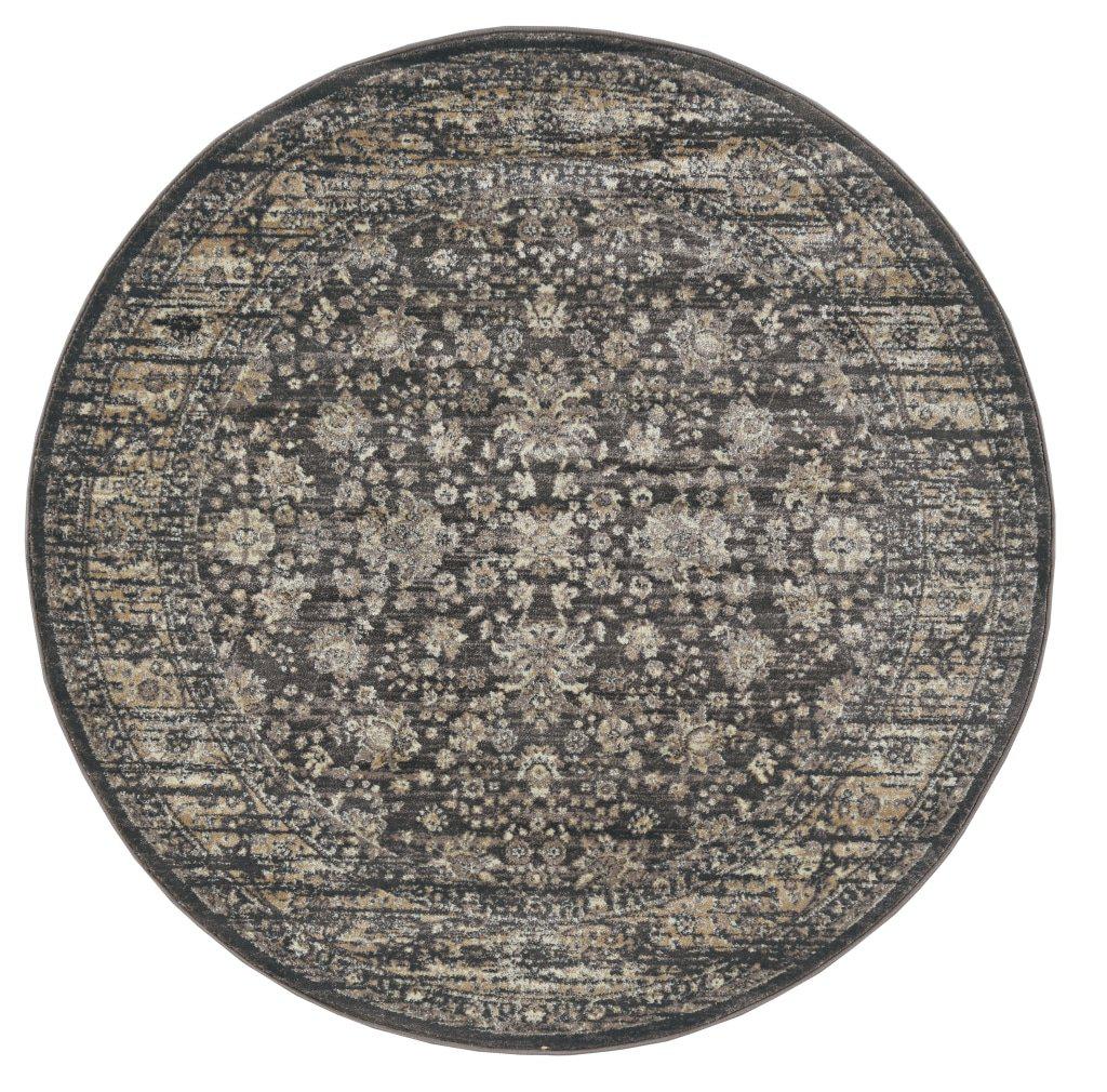 Francesca 501 Light Brown Area Rug 53 Round