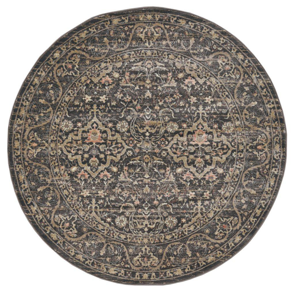 Francesca 502 Light Brown Area Rug 53 Round