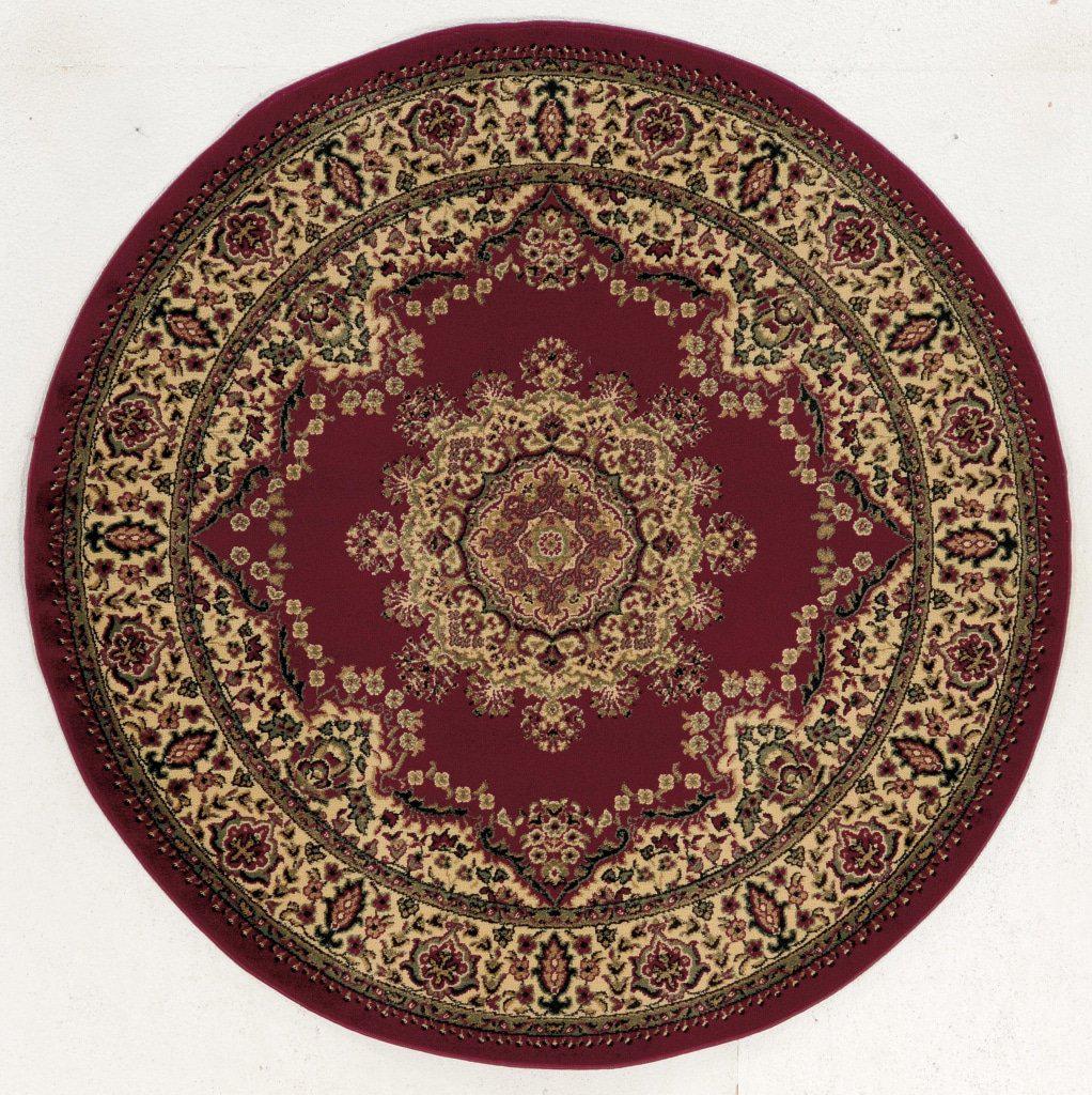 Genevieve 1191 Burgundy Area Rug 53 Round
