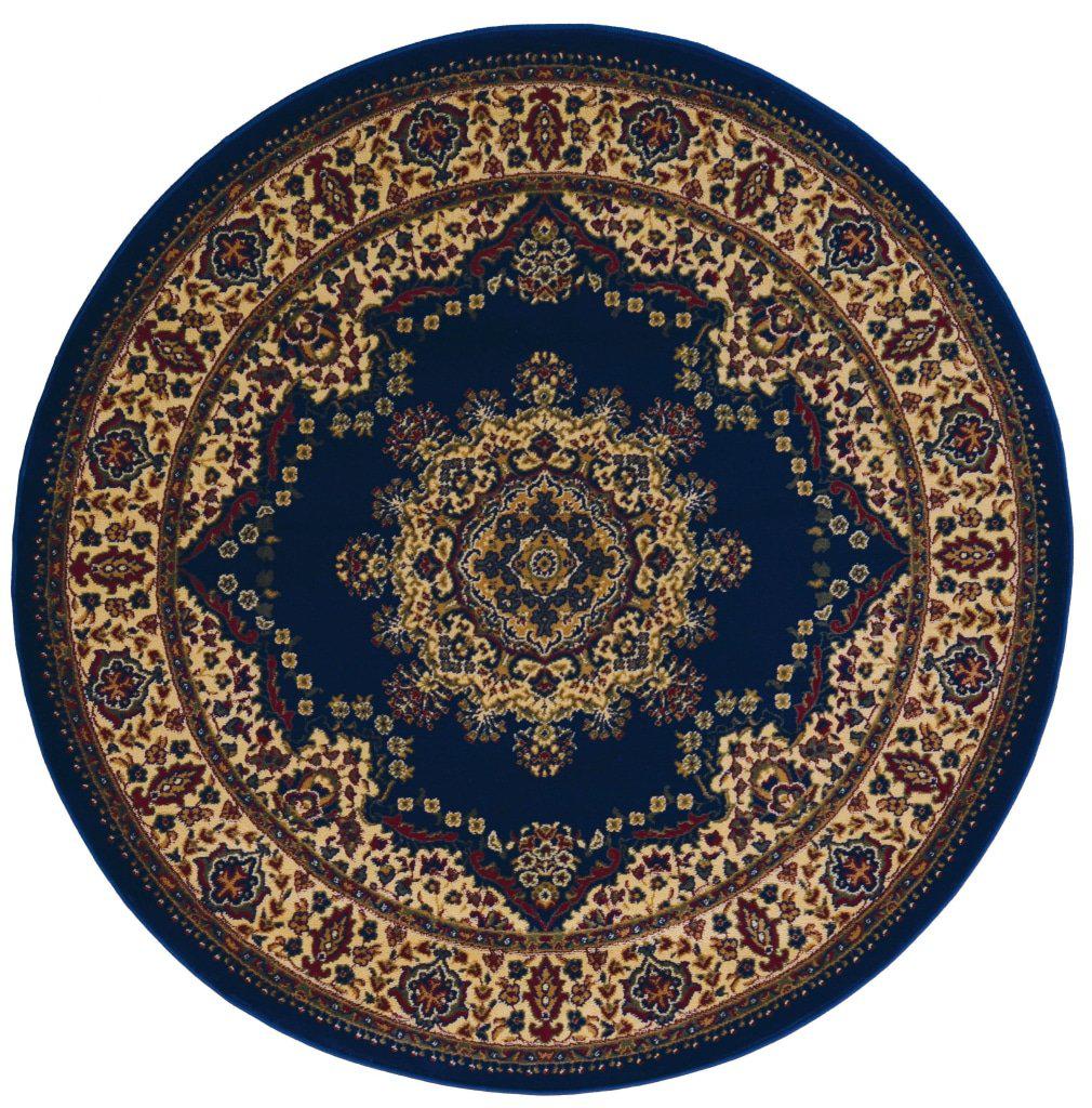Genevieve 1191 Navy Area Rug 53 Round