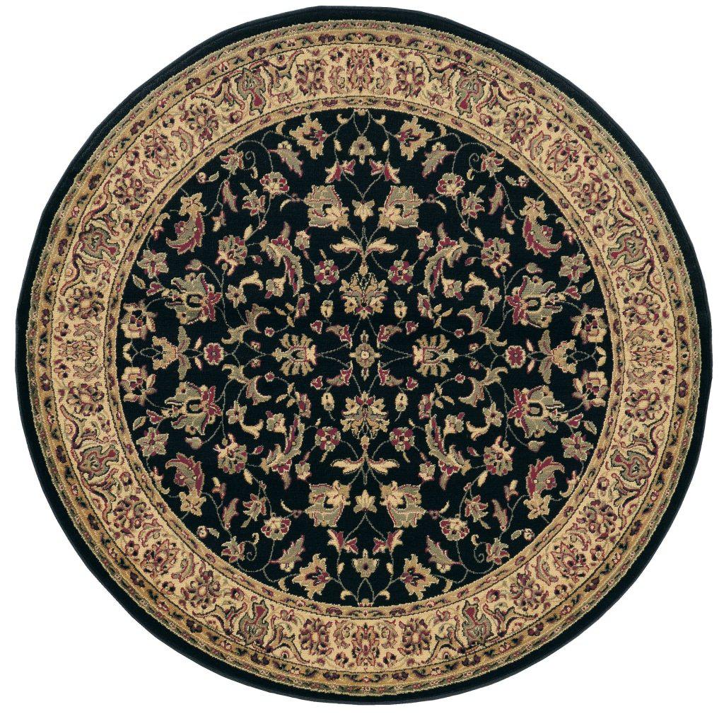 Genevieve 953 Black Area Rug 53 Round