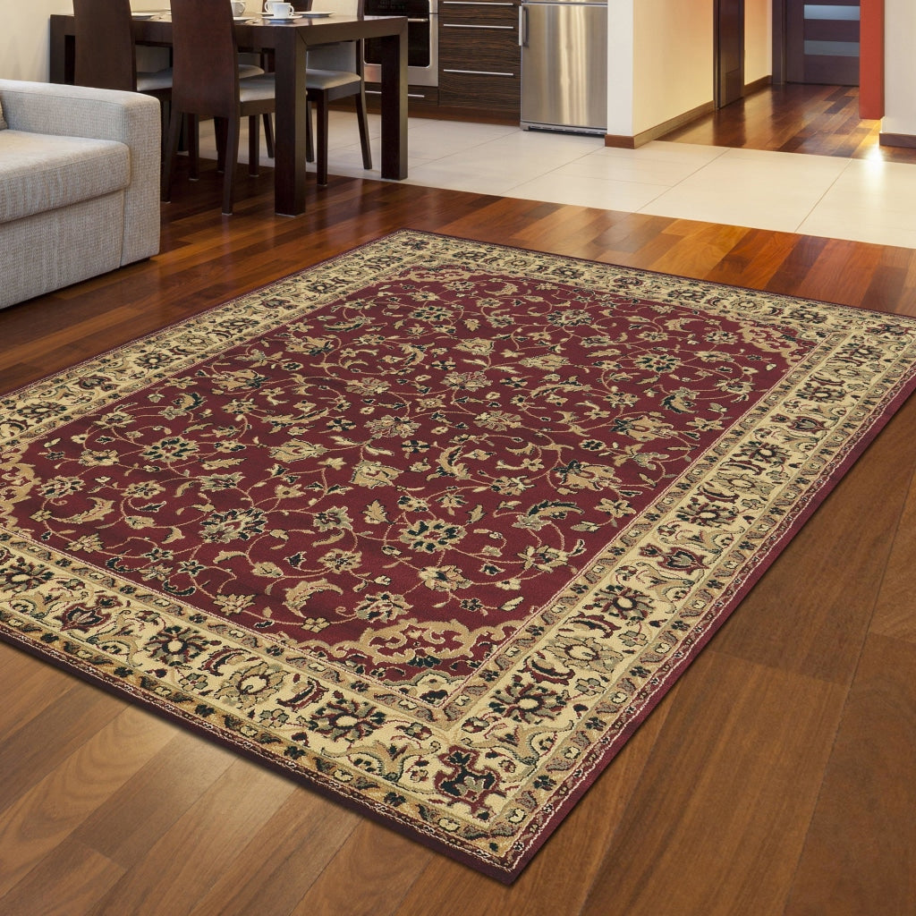 Genevieve 953 Burgundy Area Rug