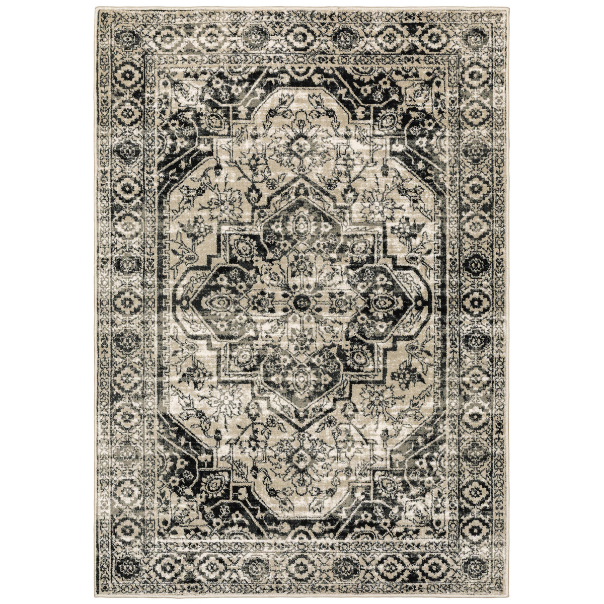 The Rug Truck Savannah 429g Grey Area Rug (7&#39;10&quot; X 10&#39;)