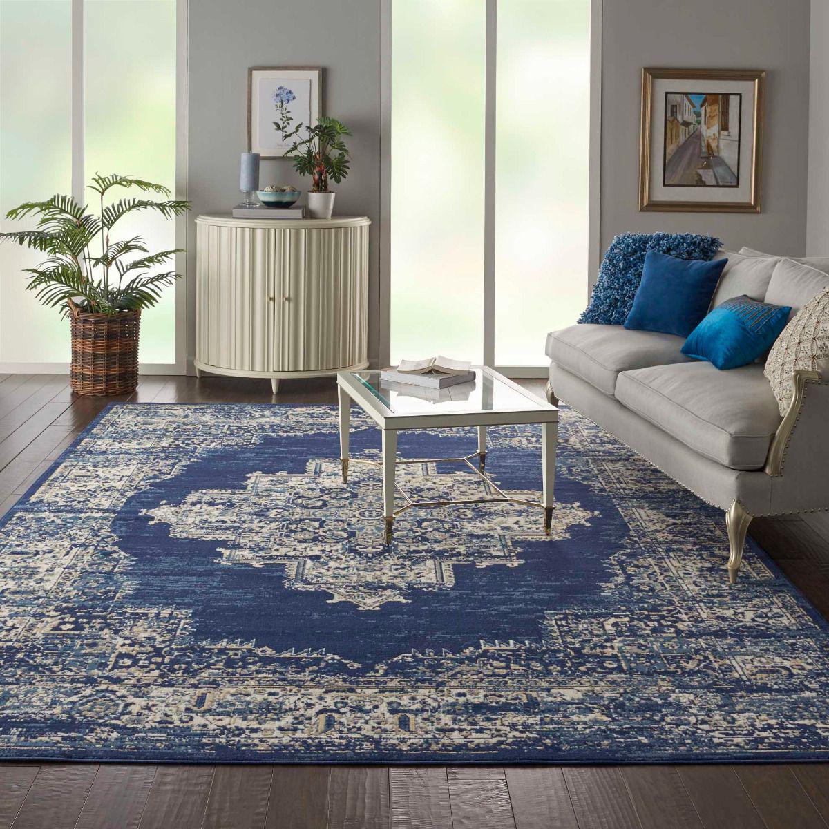 Grafix GRF14 Navy Blue Area Rug-Area Rug-Nourison-The Rug Truck