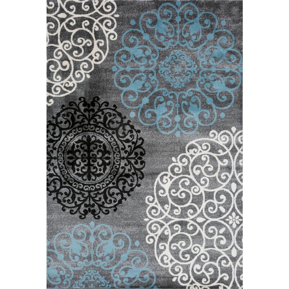 Toscana 303 Gray Area Rug-Area Rug-World Rug Gallery-2' x 3'-The Rug Truck