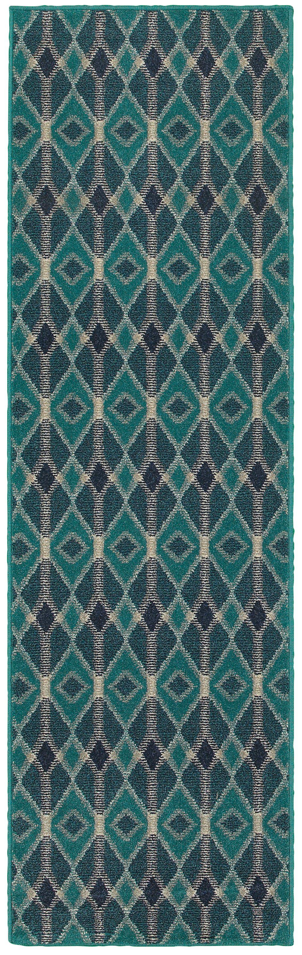 Shetland 6627b Blue Area Rug (2&#39; 3&quot; X  7&#39; 6&quot;)